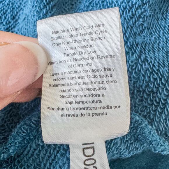 Venus Lightweight Teal Sweatshirt w/ Brass Grommet Holes & Zippers-Women's 3XL - Picture 11 of 11